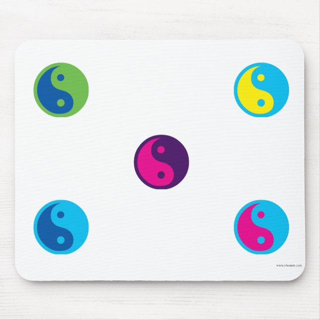 Pop Art ying yang mousepad (Vorne)