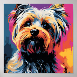 Pop Art Yorkshire Terrier Print Poster