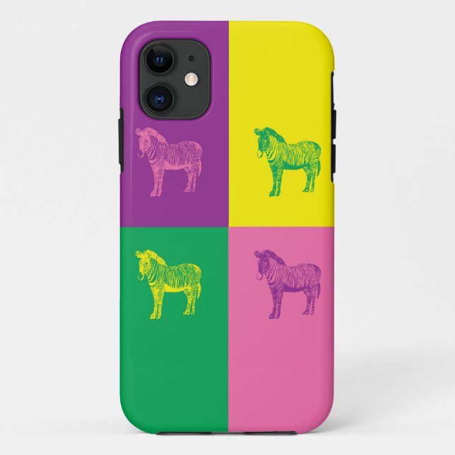 Pop Art Zebra Case-Mate iPhone Case (Rückseite)