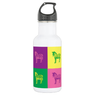 Pop Art Zebra Edelstahlflasche