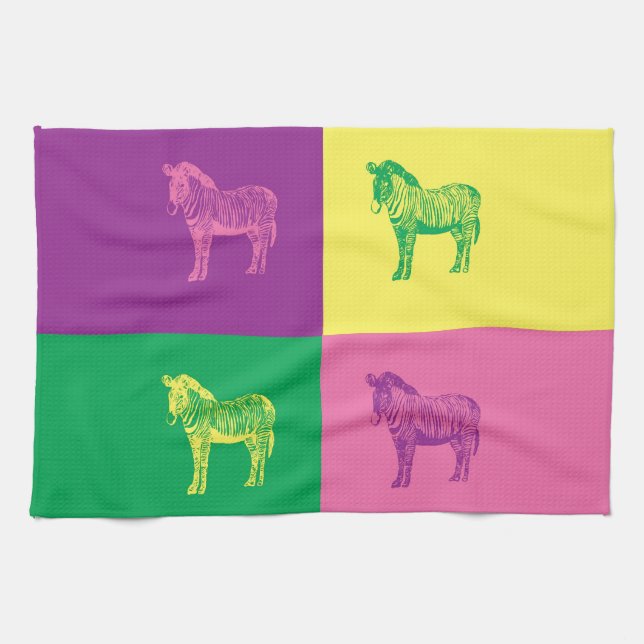 Pop Art Zebra Küchentuch (Horizontal)