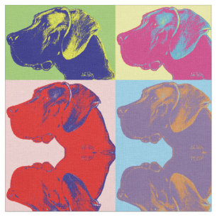 Pop-Art-Zeichnung Däne Stoff