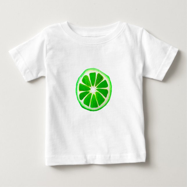 Pop Art Zitrusfrüchte Limone Früchte Original Aqua Baby T-shirt (Vorderseite)