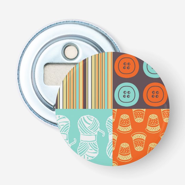 Pop-Artmuster - nähend Flaschenöffner (Vorderseite)