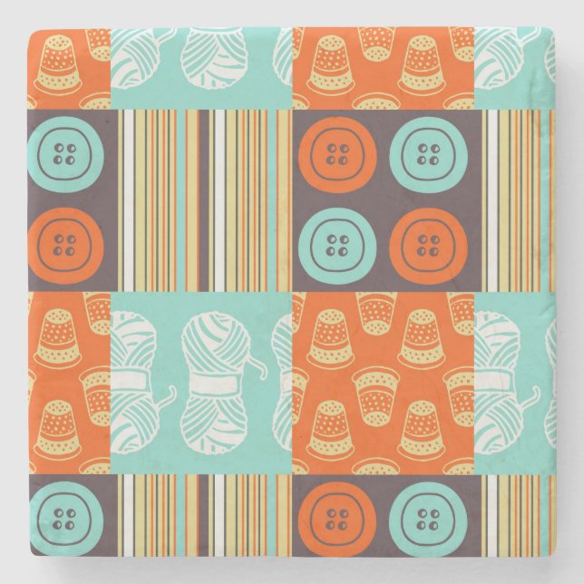 Pop-Artmuster - nähend Steinuntersetzer (Vorderseite)