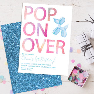 Pop auf über Balloon Tier zum Geburtstag einladen Einladung