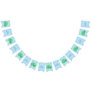 Pop Baby Boy Blue Pea Baby Dusche nach Maß Wimpelkette