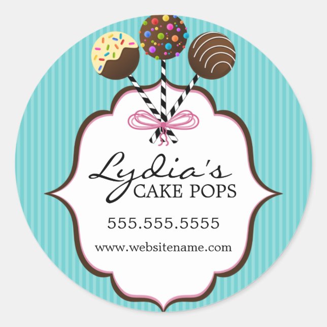 Pop Bäckerei Box Siegel Runder Aufkleber (Vorderseite)