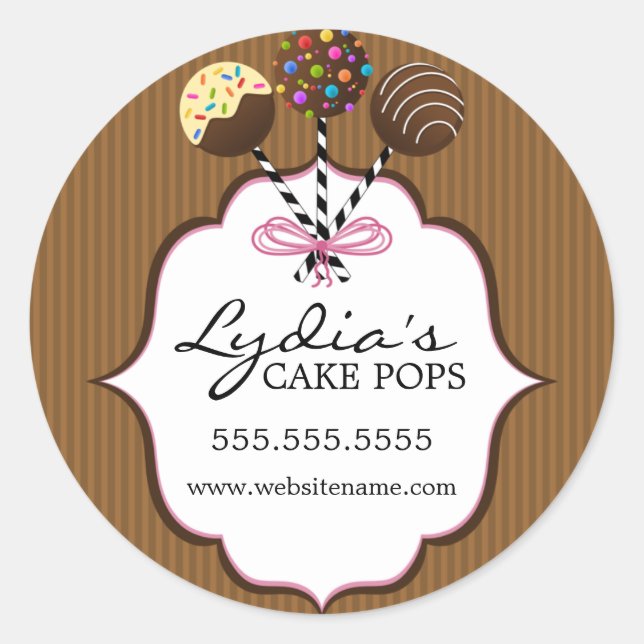 Pop Bäckerei Box Siegel Runder Aufkleber (Vorderseite)