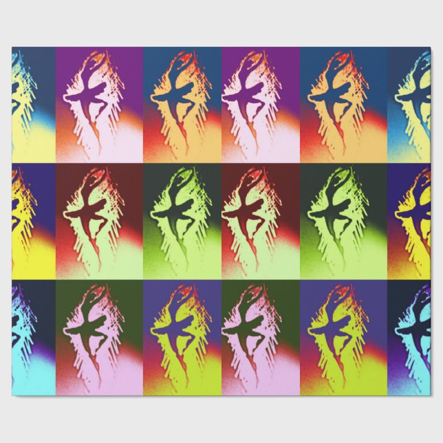 Pop-Ballerina Geschenkpapier (Saum)