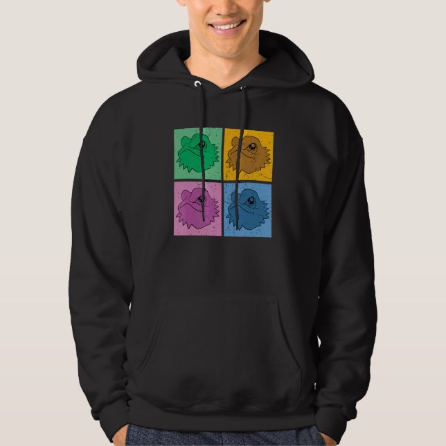 Pop Bartete Drache Reptile Tier Bartone Drache 1 Hoodie (Vorderseite)