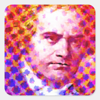 Pop Beethoven Quadratischer Aufkleber