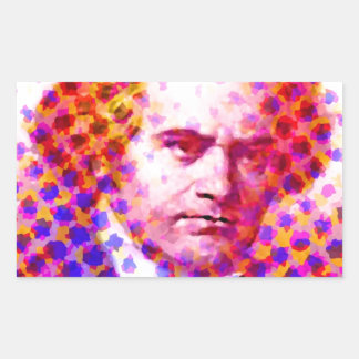 Pop Beethoven Rechteckiger Aufkleber