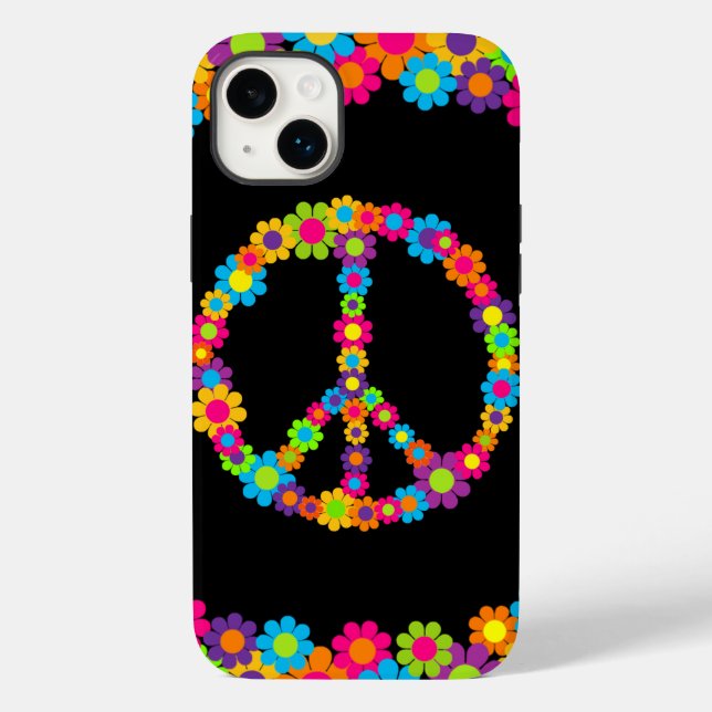 Pop Blume Power Frieden Case-Mate iPhone Hülle (Rückseite)