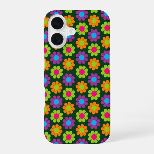 Pop Blume Power Gelegentlich iPhone Fall 16 Hülle (Rückseite)