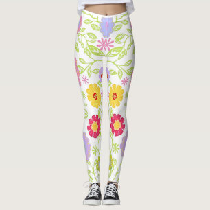 Pop Blumenmuster Leggings