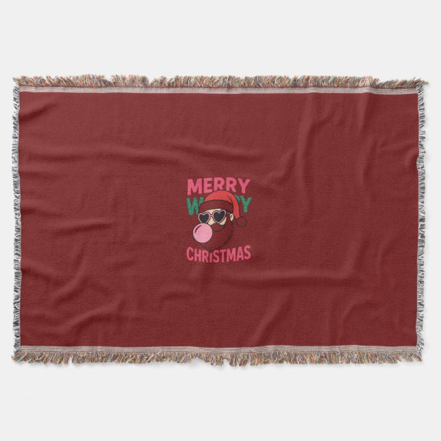 Pop Bubble Retro Weihnachten Decke (Vorderseite)