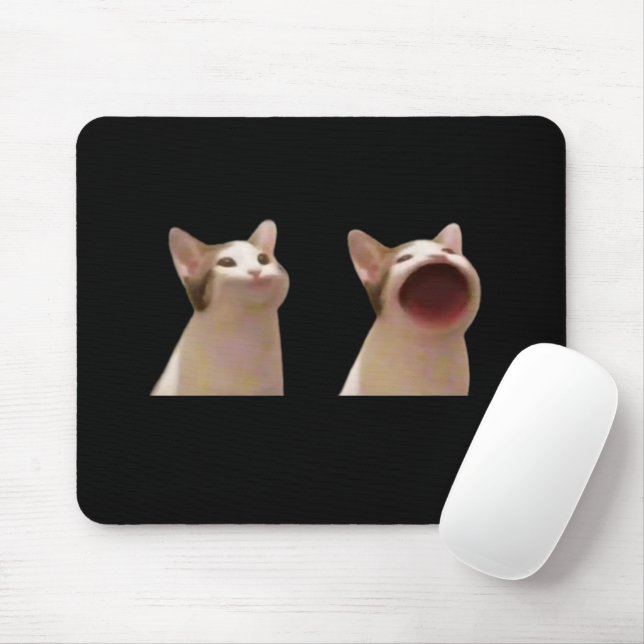 Pop Cat Meme Mouse Pad Mousepad (Mit Mouse)
