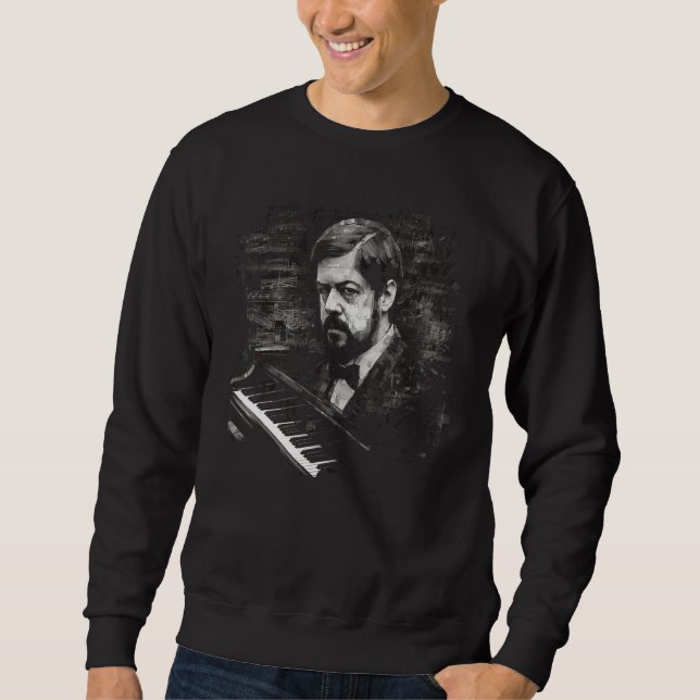 Pop Claude Debussy Music Piano Sweatshirt (Vorderseite)