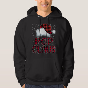 Pop Claus Merry Christmas Buffalo Kariert Red Sant Hoodie