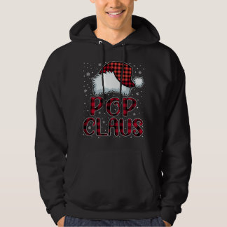 Pop Claus Merry Christmas Buffalo Kariert Red Sant Hoodie