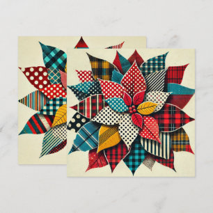 Pop Collage Art Poinsettia Scrapbook Einladung