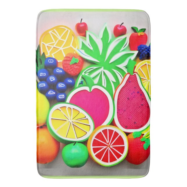 Pop Colorful Frucht Badematte (Vorderseite Vertikal)
