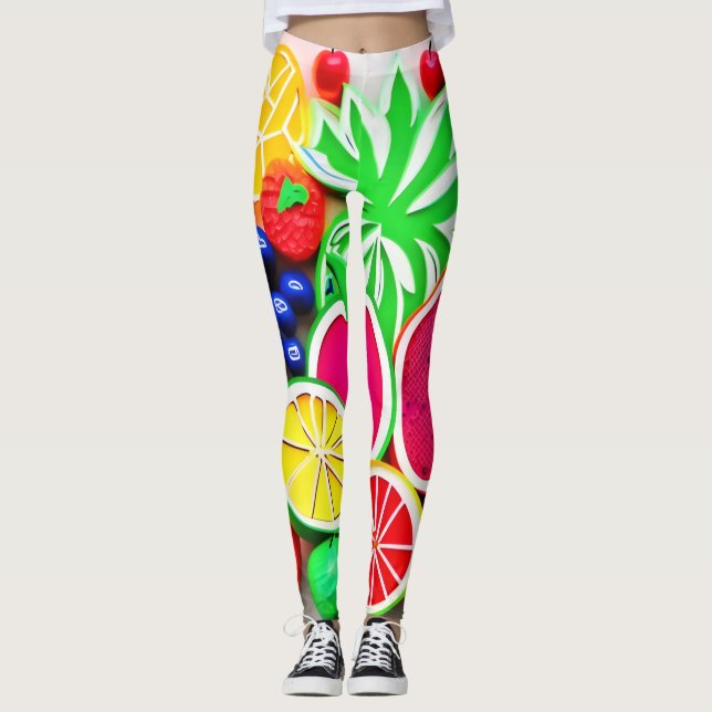 Pop Colorful Frucht Leggings (Vorderseite)