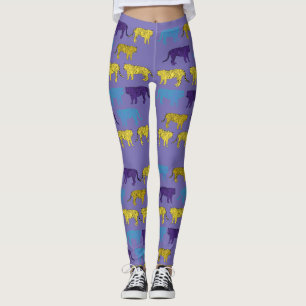 Pop Colorful Tigers Leggings