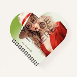 Pop Culture Signable Heart Shaped Spiral Notebook Notizbuch