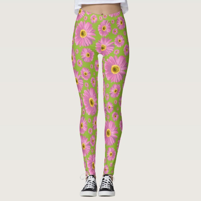 Pop Daisy Pink Leggings (Vorderseite)