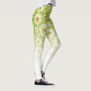 Pop Daisy Weiß Leggings