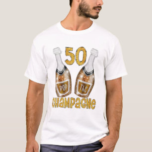 Pop Das Champagnerdesign für Damen Funny White 50 T-Shirt