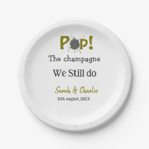 Pop den Champagner machen wir immer noch goldgraue Pappteller