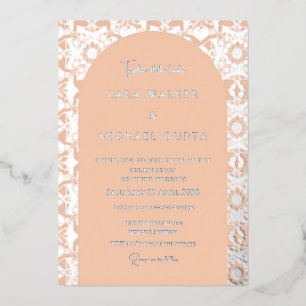 Pop der Apricot-Geometrie (Retro-Dotted) Folieneinladung