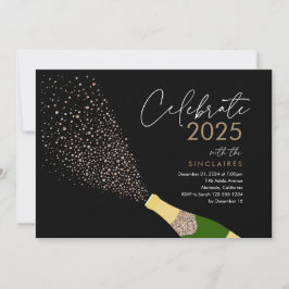 Pop der bubbly New Year's Card Einladung