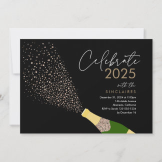 Pop der bubbly New Year's Card Einladung