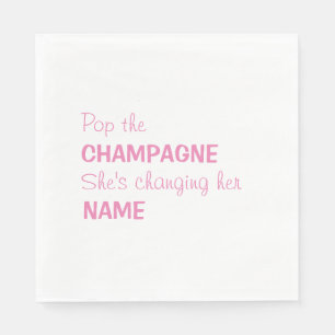 Pop der Champagner Bridal Cocktail-Servietten - ro Serviette