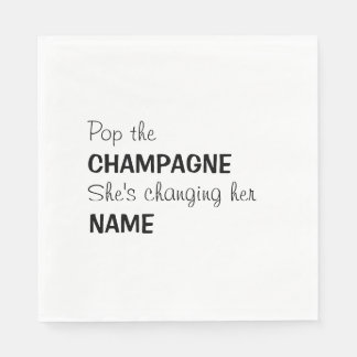 Pop der Champagner Bridal Cocktail-Servietten Serviette