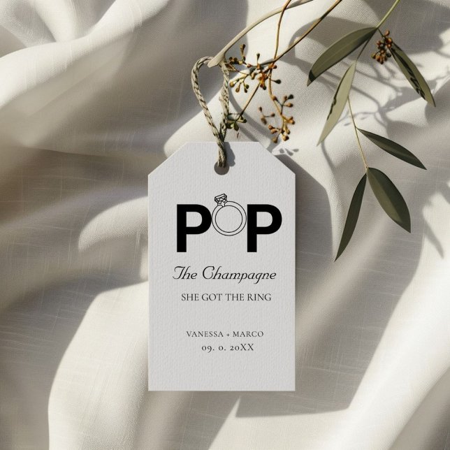 Pop Der Champagner, den sie got Ring Verlobung Tei Geschenkanhänger (Von Creator hochgeladen)
