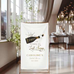 Pop der Champagner ich bin dabei meinen Nachnamen Banner