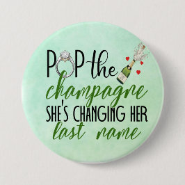 Pop der Champagner-Verlobung Button