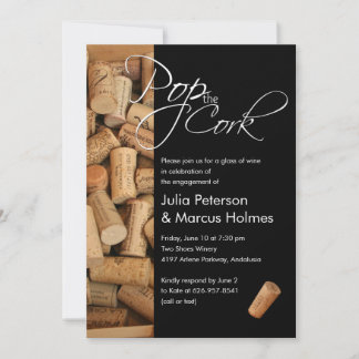 Pop der Cork Wein Party Einladung
