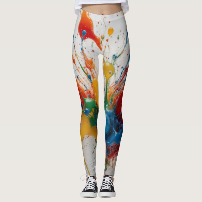 Pop der Farben Leggings (Vorderseite)