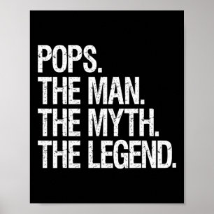 Pop Der Mann Der Mythos der Legende lustige Vater Poster