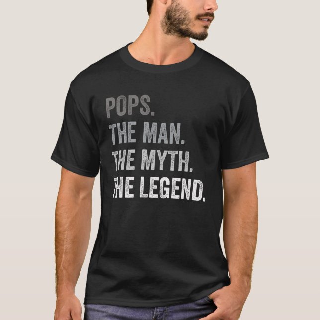 Pop Der Mann der Mythos der Legende lustige Vater  T-Shirt (Vorderseite)