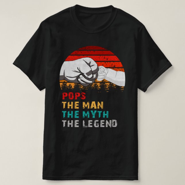 Pop der Mann der Mythos der Legende T-Shirt (Design vorne)