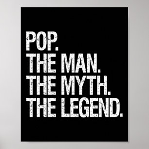 Pop Der Mann der Mythos Die Legende Funny Vathers Poster