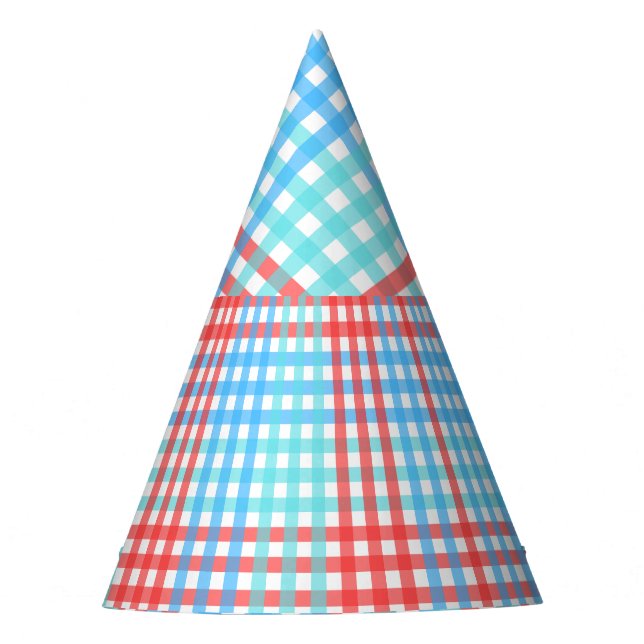 Pop der Rakete, klein, Kariert Partyhütchen (Vorderseite)