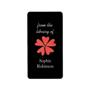 Pop der roten personalisierten mit adressaufkleber